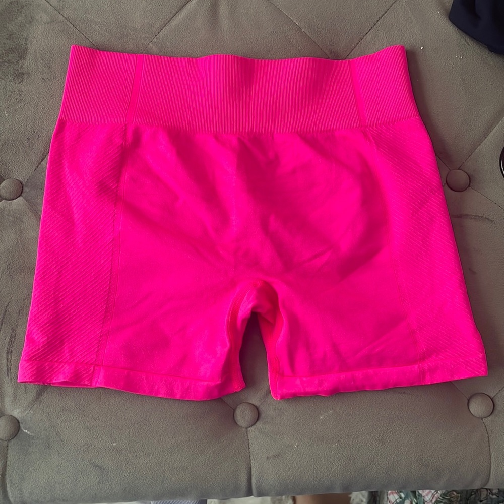Pink biker shorts